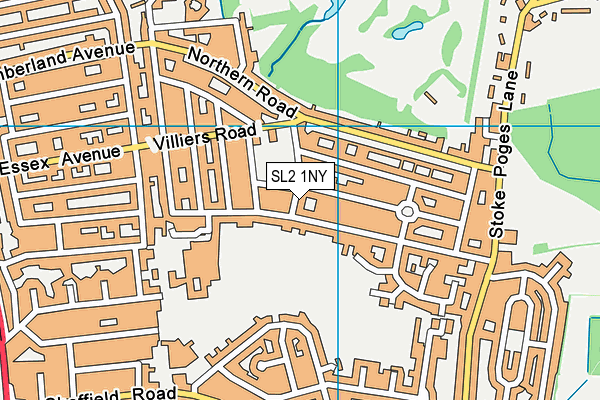 SL2 1NY map - OS VectorMap District (Ordnance Survey) SL2 1NY map - OS VectorMap District (Ordnance Survey)