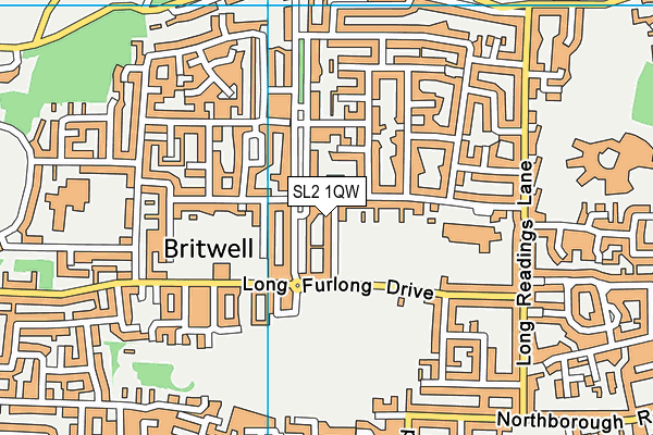 SL2 1QW map - OS VectorMap District (Ordnance Survey) SL2 1QW map - OS VectorMap District (Ordnance Survey)