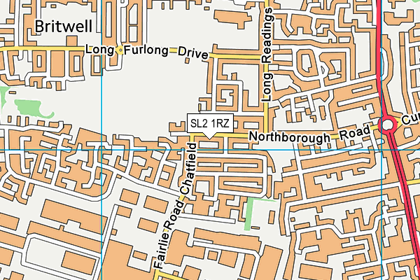SL2 1RZ map - OS VectorMap District (Ordnance Survey) SL2 1RZ map - OS VectorMap District (Ordnance Survey)