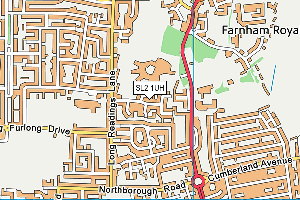 SL2 1UH map - OS VectorMap District (Ordnance Survey) SL2 1UH map - OS VectorMap District (Ordnance Survey)
