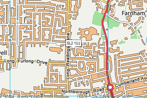 SL2 1UJ map - OS VectorMap District (Ordnance Survey) SL2 1UJ map - OS VectorMap District (Ordnance Survey)