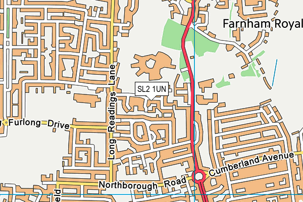 SL2 1UN map - OS VectorMap District (Ordnance Survey) SL2 1UN map - OS VectorMap District (Ordnance Survey)