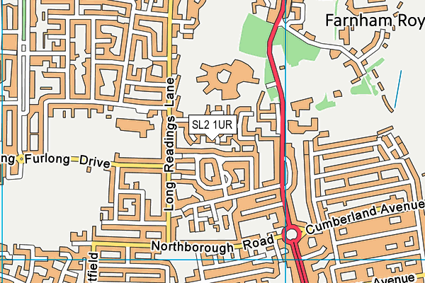 SL2 1UR map - OS VectorMap District (Ordnance Survey) SL2 1UR map - OS VectorMap District (Ordnance Survey)