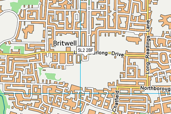 SL2 2BF map - OS VectorMap District (Ordnance Survey) SL2 2BF map - OS VectorMap District (Ordnance Survey)