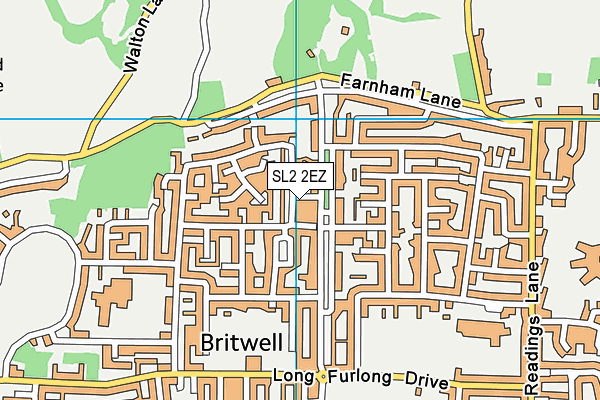 SL2 2EZ map - OS VectorMap District (Ordnance Survey) SL2 2EZ map - OS VectorMap District (Ordnance Survey)