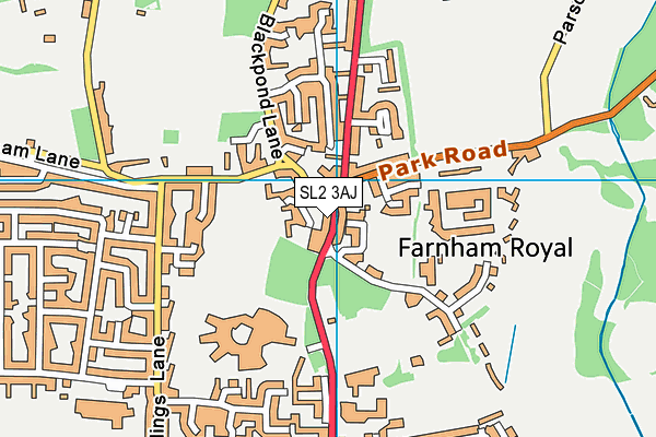 SL2 3AJ map - OS VectorMap District (Ordnance Survey) SL2 3AJ map - OS VectorMap District (Ordnance Survey)