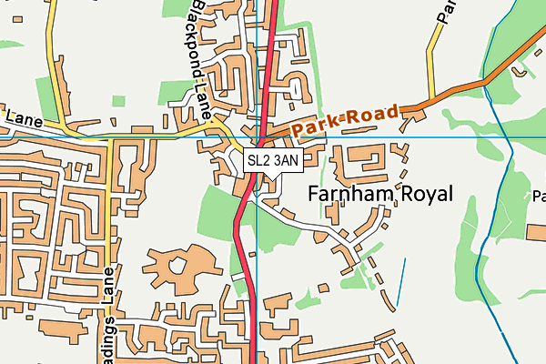 SL2 3AN map - OS VectorMap District (Ordnance Survey) SL2 3AN map - OS VectorMap District (Ordnance Survey)