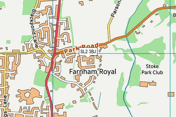 SL2 3BJ map - OS VectorMap District (Ordnance Survey) SL2 3BJ map - OS VectorMap District (Ordnance Survey)