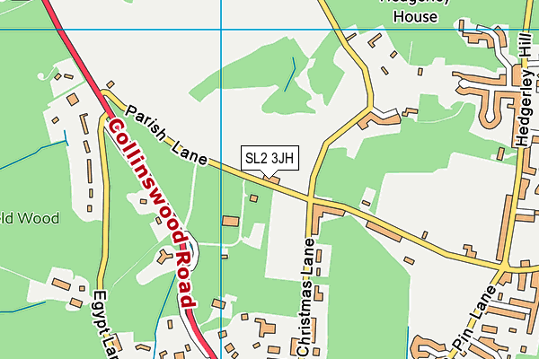 SL2 3JH map - OS VectorMap District (Ordnance Survey) SL2 3JH map - OS VectorMap District (Ordnance Survey)