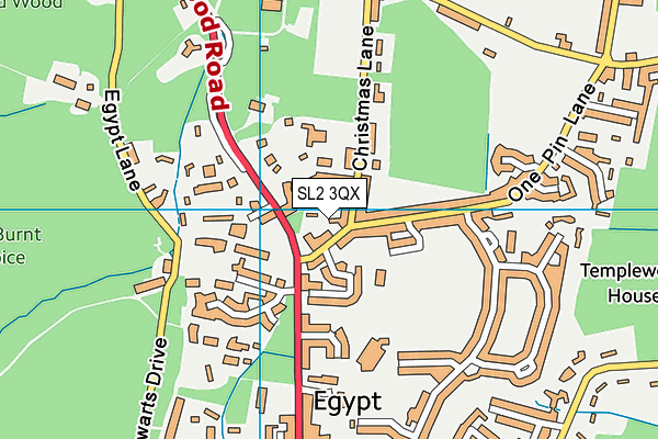 SL2 3QX map - OS VectorMap District (Ordnance Survey) SL2 3QX map - OS VectorMap District (Ordnance Survey)