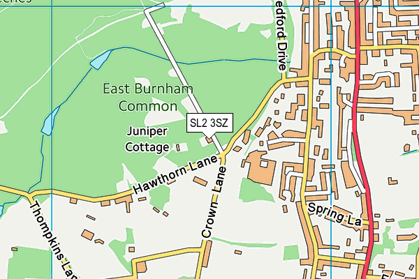 SL2 3SZ map - OS VectorMap District (Ordnance Survey) SL2 3SZ map - OS VectorMap District (Ordnance Survey)