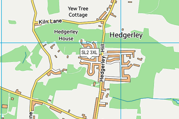 SL2 3XL map - OS VectorMap District (Ordnance Survey)