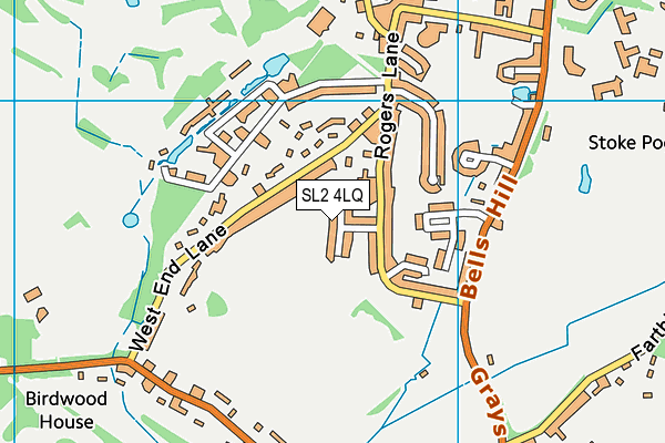 SL2 4LQ map - OS VectorMap District (Ordnance Survey) SL2 4LQ map - OS VectorMap District (Ordnance Survey)