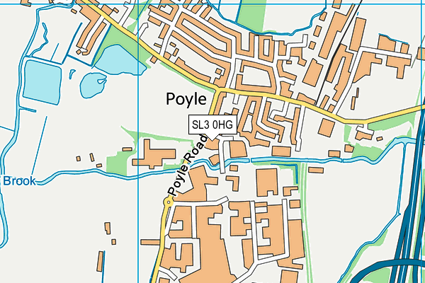 SL3 0HG map - OS VectorMap District (Ordnance Survey)