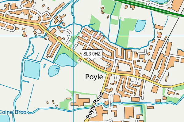 SL3 0HZ map - OS VectorMap District (Ordnance Survey)