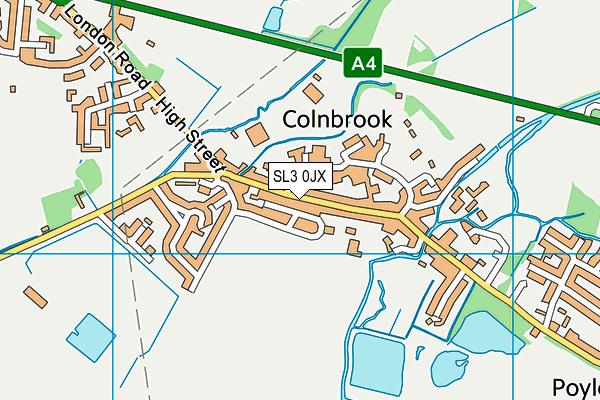 SL3 0JX map - OS VectorMap District (Ordnance Survey) SL3 0JX map - OS VectorMap District (Ordnance Survey)