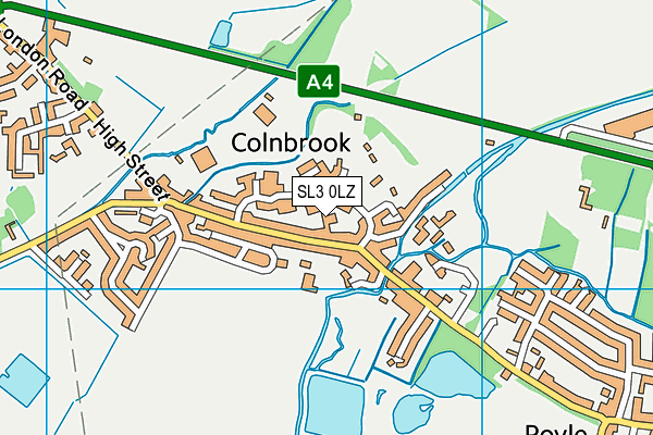 SL3 0LZ map - OS VectorMap District (Ordnance Survey) SL3 0LZ map - OS VectorMap District (Ordnance Survey)