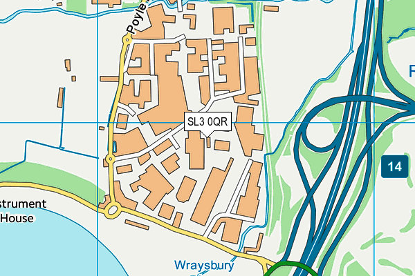 SL3 0QR map - OS VectorMap District (Ordnance Survey) SL3 0QR map - OS VectorMap District (Ordnance Survey)