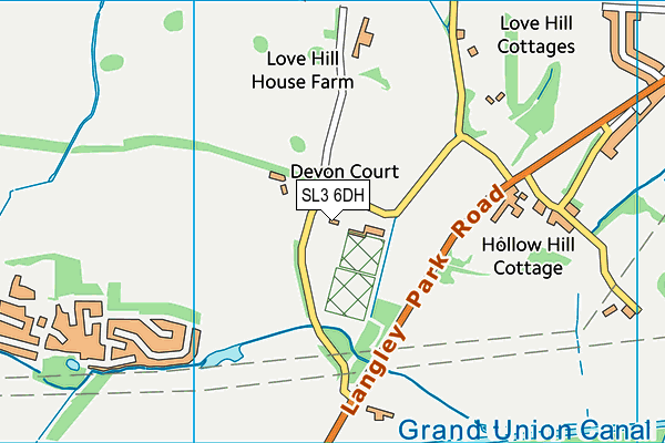 SL3 6DH map - OS VectorMap District (Ordnance Survey) SL3 6DH map - OS VectorMap District (Ordnance Survey)