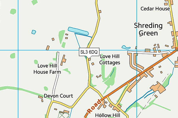 SL3 6DQ map - OS VectorMap District (Ordnance Survey)