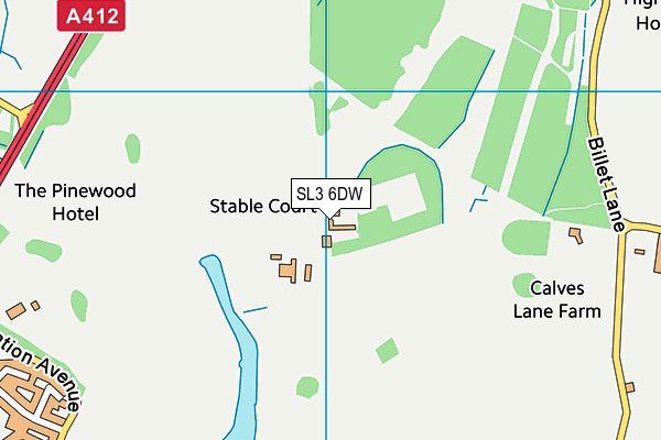 SL3 6DW map - OS VectorMap District (Ordnance Survey) SL3 6DW map - OS VectorMap District (Ordnance Survey)
