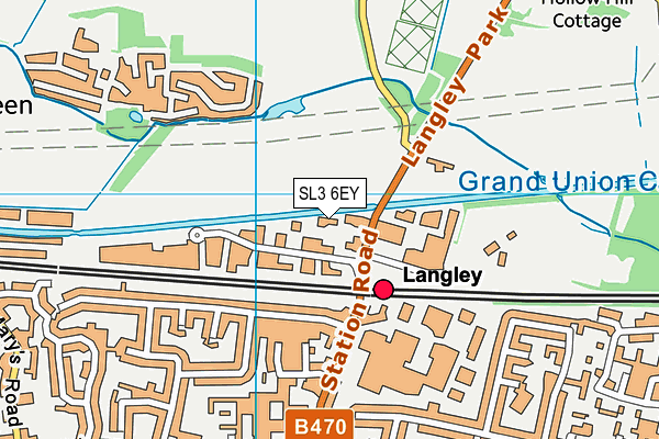 SL3 6EY map - OS VectorMap District (Ordnance Survey) SL3 6EY map - OS VectorMap District (Ordnance Survey)