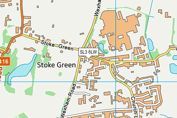 SL3 6LW map - OS VectorMap District (Ordnance Survey) SL3 6LW map - OS VectorMap District (Ordnance Survey)