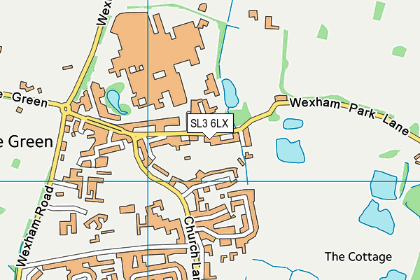 SL3 6LX map - OS VectorMap District (Ordnance Survey) SL3 6LX map - OS VectorMap District (Ordnance Survey)