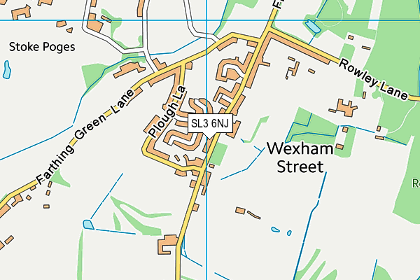 SL3 6NJ map - OS VectorMap District (Ordnance Survey) SL3 6NJ map - OS VectorMap District (Ordnance Survey)