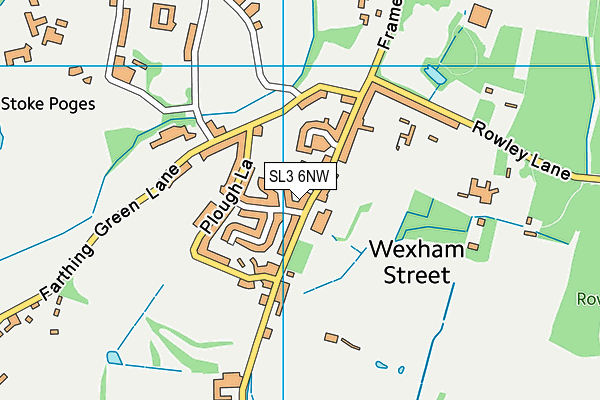 SL3 6NW map - OS VectorMap District (Ordnance Survey) SL3 6NW map - OS VectorMap District (Ordnance Survey)