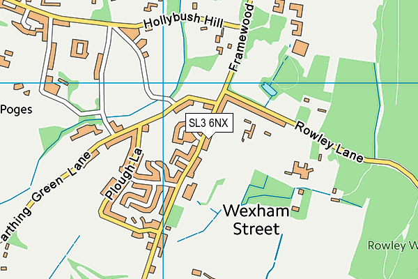 SL3 6NX map - OS VectorMap District (Ordnance Survey)