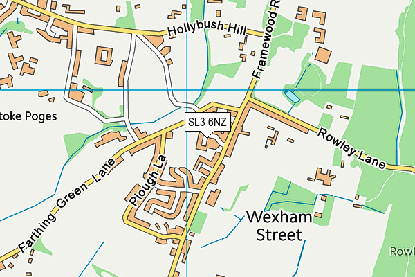 SL3 6NZ map - OS VectorMap District (Ordnance Survey) SL3 6NZ map - OS VectorMap District (Ordnance Survey)