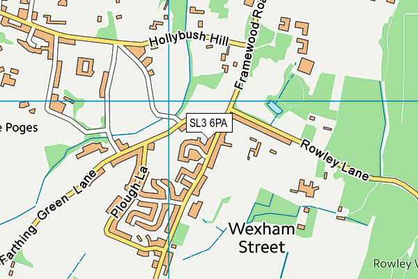 SL3 6PA map - OS VectorMap District (Ordnance Survey) SL3 6PA map - OS VectorMap District (Ordnance Survey)