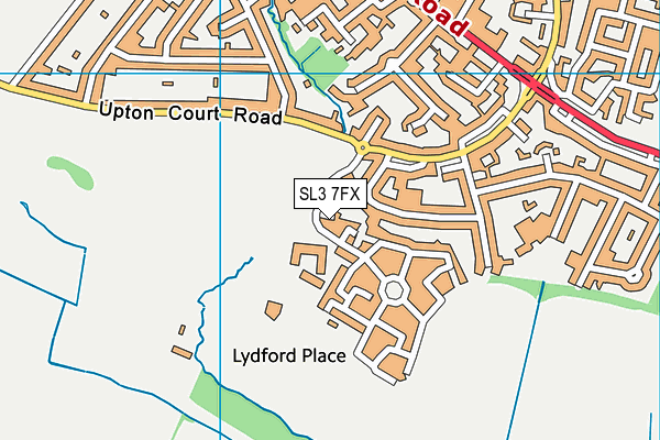 SL3 7FX map - OS VectorMap District (Ordnance Survey) SL3 7FX map - OS VectorMap District (Ordnance Survey)