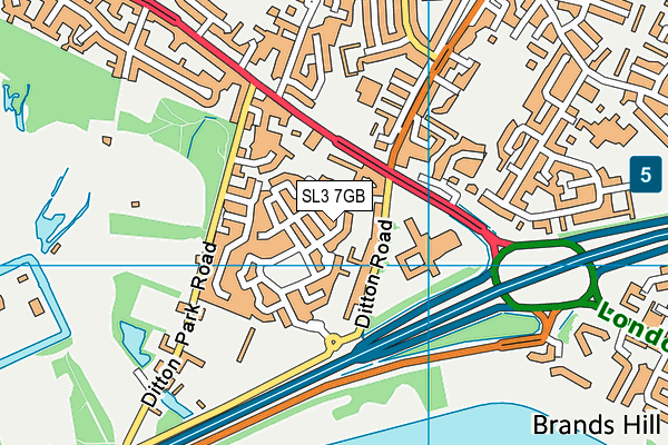 SL3 7GB map - OS VectorMap District (Ordnance Survey)