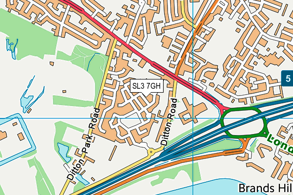 SL3 7GH map - OS VectorMap District (Ordnance Survey) SL3 7GH map - OS VectorMap District (Ordnance Survey)