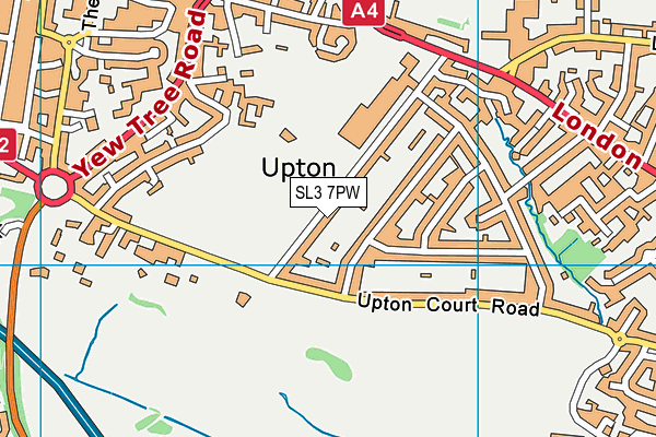 SL3 7PW map - OS VectorMap District (Ordnance Survey) SL3 7PW map - OS VectorMap District (Ordnance Survey)