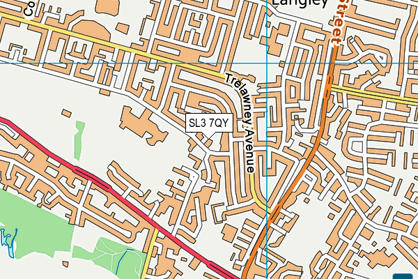 SL3 7QY map - OS VectorMap District (Ordnance Survey) SL3 7QY map - OS VectorMap District (Ordnance Survey)