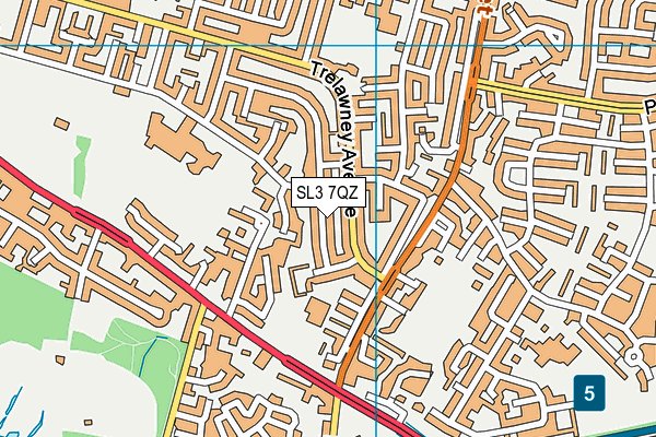 SL3 7QZ map - OS VectorMap District (Ordnance Survey) SL3 7QZ map - OS VectorMap District (Ordnance Survey)
