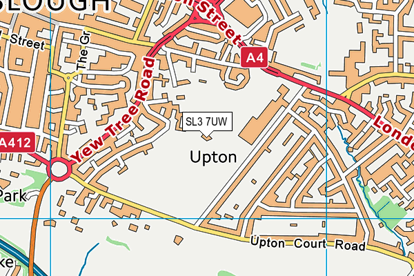 SL3 7UW map - OS VectorMap District (Ordnance Survey) SL3 7UW map - OS VectorMap District (Ordnance Survey)