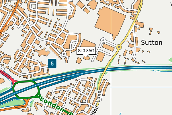 SL3 8AG map - OS VectorMap District (Ordnance Survey) SL3 8AG map - OS VectorMap District (Ordnance Survey)