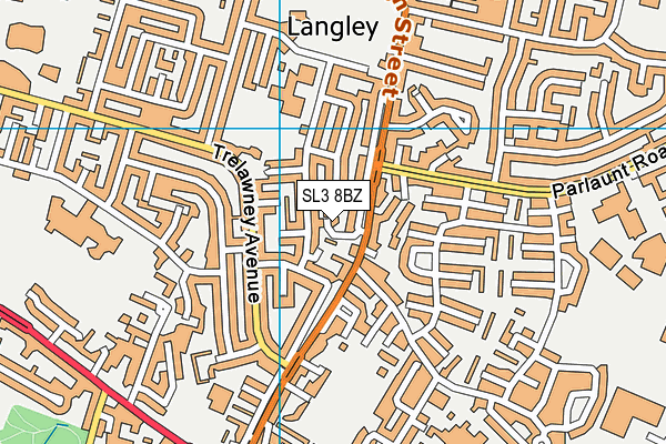 SL3 8BZ map - OS VectorMap District (Ordnance Survey) SL3 8BZ map - OS VectorMap District (Ordnance Survey)