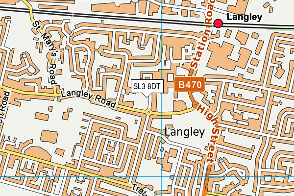 SL3 8DT map - OS VectorMap District (Ordnance Survey) SL3 8DT map - OS VectorMap District (Ordnance Survey)