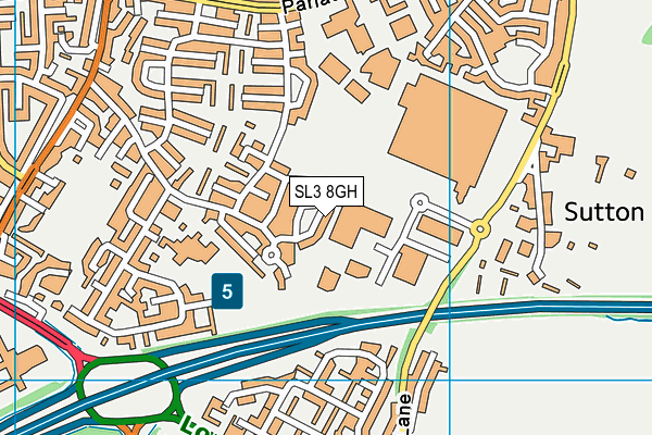 SL3 8GH map - OS VectorMap District (Ordnance Survey) SL3 8GH map - OS VectorMap District (Ordnance Survey)