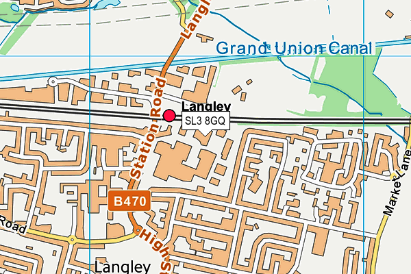 SL3 8GQ map - OS VectorMap District (Ordnance Survey) SL3 8GQ map - OS VectorMap District (Ordnance Survey)