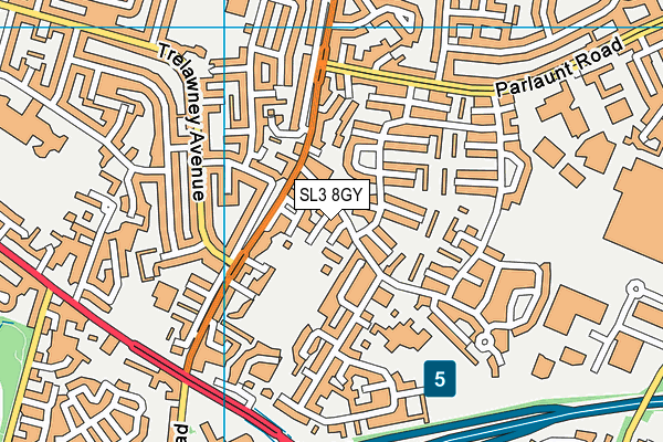 SL3 8GY map - OS VectorMap District (Ordnance Survey) SL3 8GY map - OS VectorMap District (Ordnance Survey)