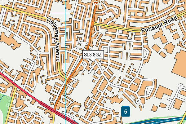 SL3 8GZ map - OS VectorMap District (Ordnance Survey) SL3 8GZ map - OS VectorMap District (Ordnance Survey)