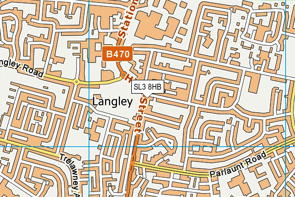 SL3 8HB map - OS VectorMap District (Ordnance Survey) SL3 8HB map - OS VectorMap District (Ordnance Survey)