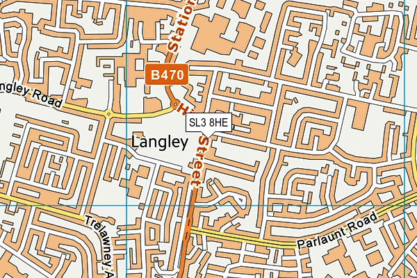 SL3 8HE map - OS VectorMap District (Ordnance Survey) SL3 8HE map - OS VectorMap District (Ordnance Survey)