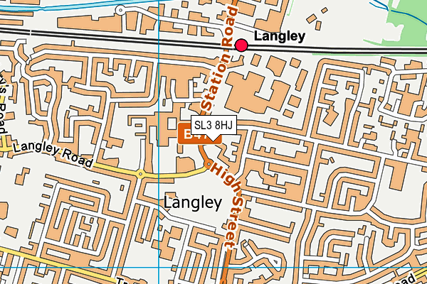 SL3 8HJ map - OS VectorMap District (Ordnance Survey) SL3 8HJ map - OS VectorMap District (Ordnance Survey)